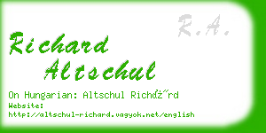 richard altschul business card